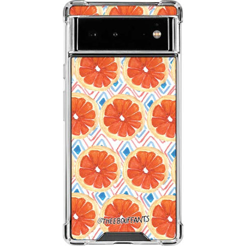 Bouffants and Broken Hearts Citrus Geo Google Pixel 6 Clear Case